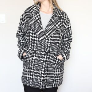 Avec Les Filles Oversize Houndstooth Jacket - Size M